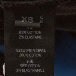 Pre Owned Vetements Black Knit 'Bulldog Spirit' Patchwork Hoodie XS