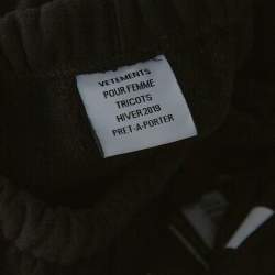 Pre Owned Vetements Black Cotton Knit Logo Printed Sweatpants M 