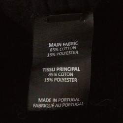 Pre Owned Vetements Black Cotton Knit Logo Printed Sweatpants M 