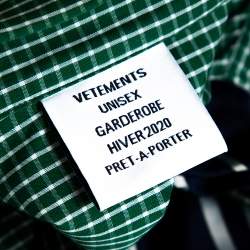 Pre Owned Vetements Green Checked Cotton Tie Trim Oversized Shirt M