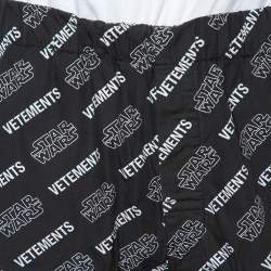 Pre Owned Vetements X Star Wars Black Logo Print Cotton Shorts M