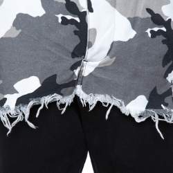 Pre Owned Vetements Black Cotton Camo Print Overlay Jogger Pants M