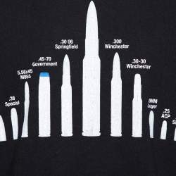 Pre Owned Vetements Black Cotton Bullets Print Oversized Crewneck T-Shirt M