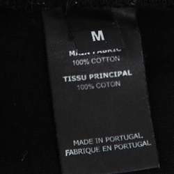 Pre Owned Vetements Black Cotton Bullets Print Oversized Crewneck T-Shirt M