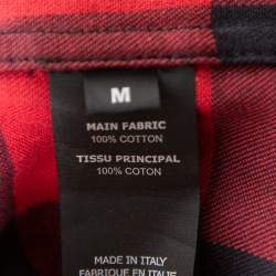 Vetements Red & Black Plaided Flannel Belted Robe M