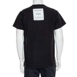 Pre Owned Vetements Black Cotton Inside Out Crewneck T-Shirt M