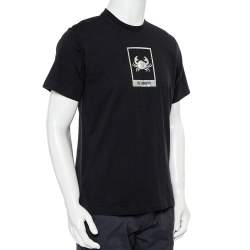 Pre Owned Vetements Black Cancer Zodiac Printed Cotton Roundneck T-Shirt M