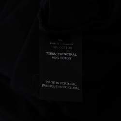 Pre Owned Vetements Black Taget Printed Cotton Distressed Crewneck T-Shirt S