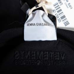 Pre Owned Vetements Black Taget Printed Cotton Distressed Crewneck T-Shirt S