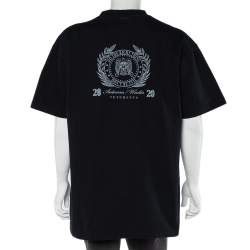 Pre Owned Vetements Black President Graphic Print Cotton Oversized T-Shirt S