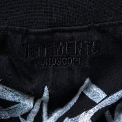 Vetements Horoscope Black Cotton Printed Dragon Zodiac T-Shirt M