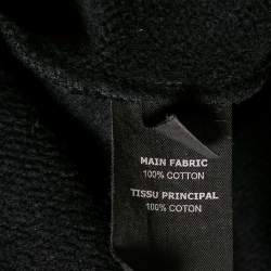 Pre Owned Vetements Black Cotton Logo Printed Oversized Hoodie L