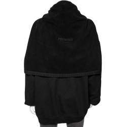 Pre Owned Vetements Black Cotton Logo Printed Oversized Hoodie L