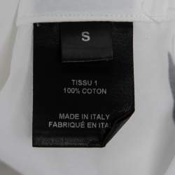 Pre Owned Vetements White Logo Graphic Print Cotton Oversize Shirt S