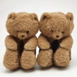 Vetements Brown Fur Hug Me Teddy Bear Slippers Size 39/40