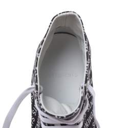 Vetements Black/White Logo Print Canvas Hi-Top Sneakers Size 41