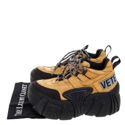 Vetements x Swear Beige Nubuck Platform Sneakers Size 42