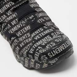 Pre Owned Vetements x Reebok Black/White Monogram Nylon And Fabric Instapump Fury Sneakers Size 42