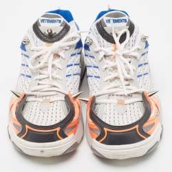 Vetements x Reebok Multicolor Mesh and Leather Spike Runner 400 Sneakers Size 41