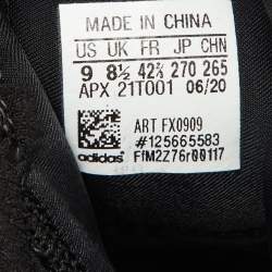 Y-3 Black Nubuck Leather and Fabric Kaiwa Low Top Sneakers Size 42.5