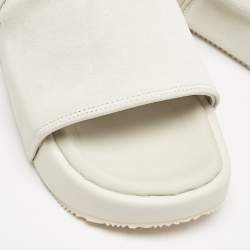Y-3 Grey Suede Flat Slides Size 42