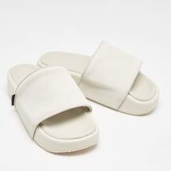 Y-3 Grey Suede Flat Slides Size 42