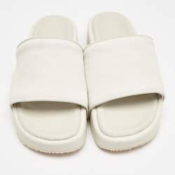 Y-3 Grey Suede Flat Slides Size 42