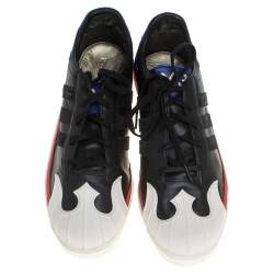 Adidas Y-3 Tricolor Leather And Rubber Nomad Star Low Top Sneakers Size 44 2/3