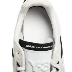 Adidas Y-3 Core White Mesh and Suede Shiku Run Low Top Sneakers Size 46 2/3