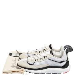 Adidas Y-3 Core White Mesh and Suede Shiku Run Low Top Sneakers Size 46 2/3
