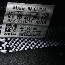 Y-3 Black/White Knit Fabric Pure Boost Sneakers Size 44 2/3
