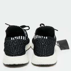 Y-3 Black/White Knit Fabric Pure Boost Sneakers Size 44 2/3