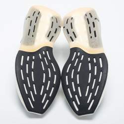 Y-3 Black/White Knit Fabric Makura Chunky Sneakers Size 39.5