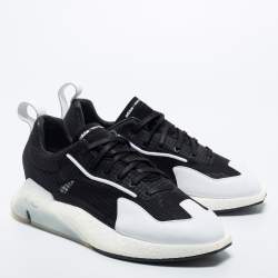 Y-3 Black/White Knit Fabric Makura Chunky Sneakers Size 39.5