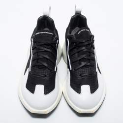 Y-3 Black/White Knit Fabric Makura Chunky Sneakers Size 39.5