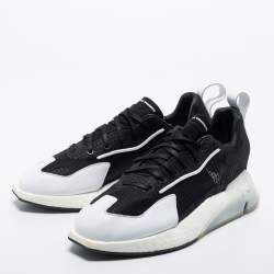 Y-3 Black/White Knit Fabric Makura Chunky Sneakers Size 39.5