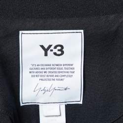 Y-3 Black Jersey Contrast Trim Track Jacket S