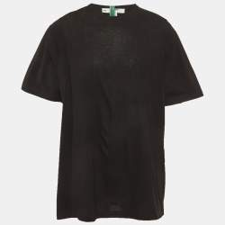 Pre Owned Y-3 Black Jersey Crewneck T-Shirt S
