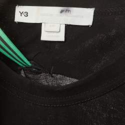 Pre Owned Y-3 Black Jersey Crewneck T-Shirt S