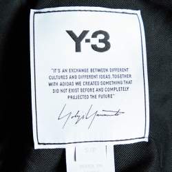 Y-3 Black Cotton Knit Contrast Detail Joggers S
