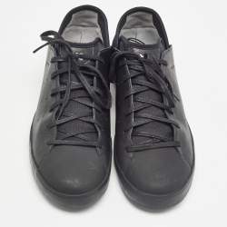 Y-3 Adidas Black Leather Yohji Star Low Top Sneakers Size 42