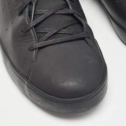 Y-3 Adidas Black Leather Yohji Star Low Top Sneakers Size 42