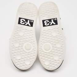 Y-3 White Leather and Nylon Kasabaru High Top Sneakers Size 42.5          