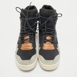 Y-3 Multicolor Fabric and Leather Yamamoto High Top Sneakers Size 44.5