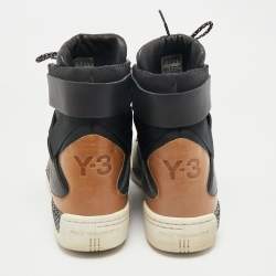 Y-3 Multicolor Fabric and Leather Yamamoto High Top Sneakers Size 44.5