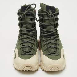 Y-3 x Adidas Shadow Green Fabric and Leather Notoma Sneakers Size 40
