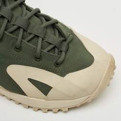 Y-3 x Adidas Shadow Green Fabric and Leather Notoma Sneakers Size 40