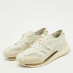 Pre Owned Y3 x Adidas White Suede and Mesh S-Gendo Run Sneakers Size 44 2/3