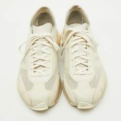 Pre Owned Y3 x Adidas White Suede and Mesh S-Gendo Run Sneakers Size 44 2/3