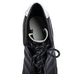 Pre Owned Y-3 x adidas Yojhi Yamamoto Black/White Leather And Suede Honja High Top Sneakers Size 41 1/3